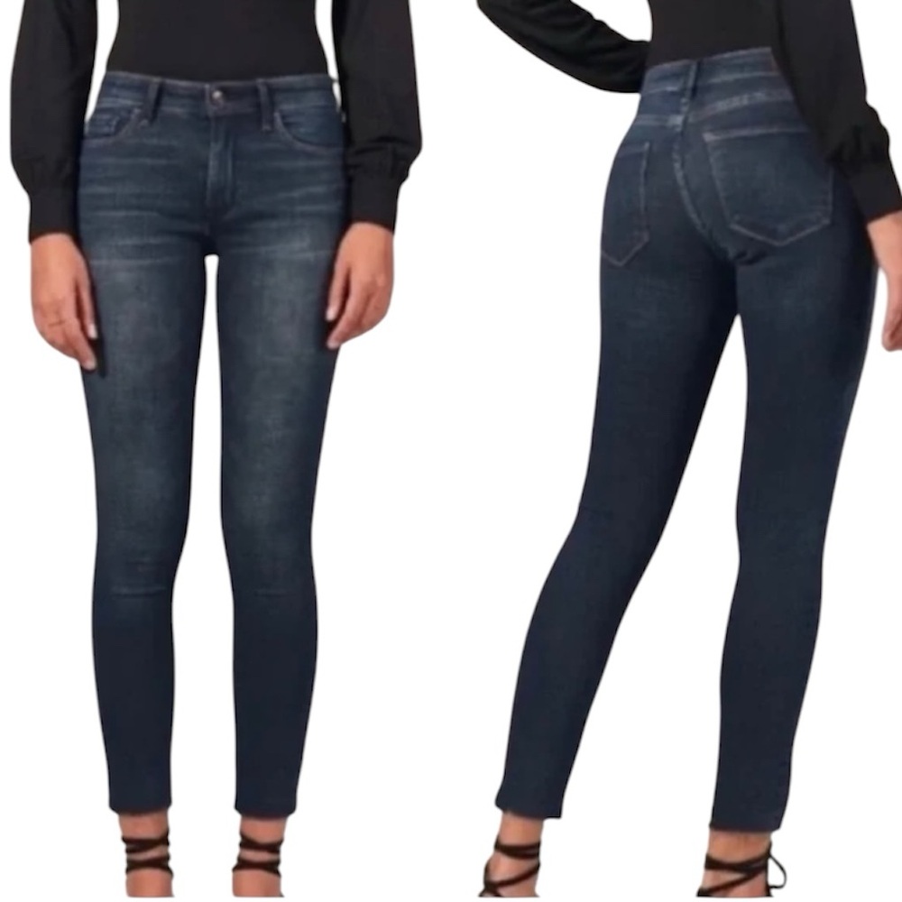 Abercrombie & Fitch Dark Wash Harper Low Rise Skinny Jeans 4 long 27